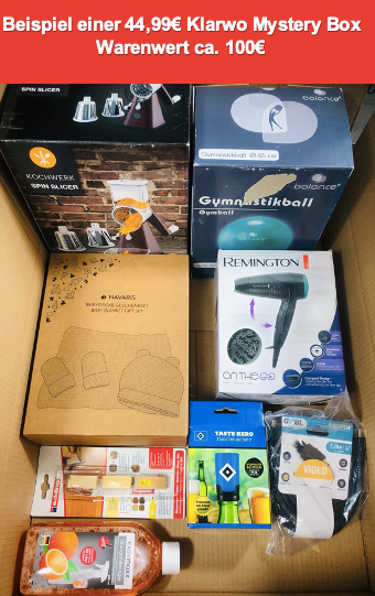 Klarwo Mystery Mix Box - A | B Ware 100€ Warenwert | Secret Paket